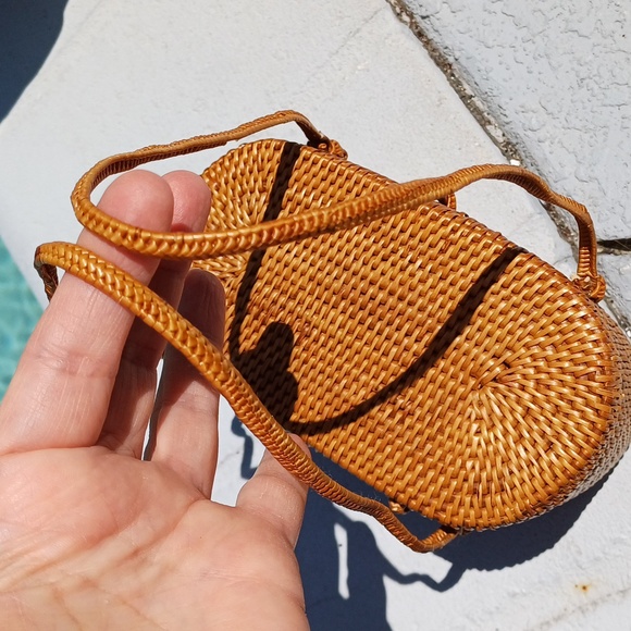 Putu by J. Maclear mini rattan wicker top handle purse vintage - Picture 12 of 17